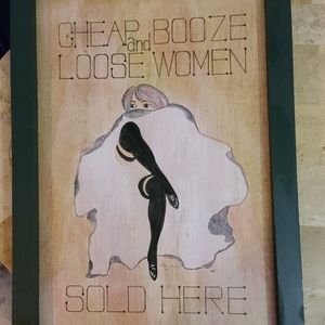 Handmade wood wall sign